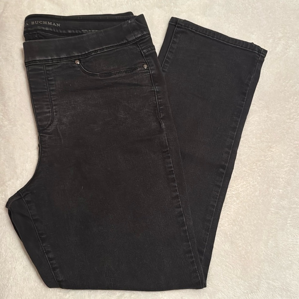 💜 Diana Buchman Black Stretch Straight Jeans